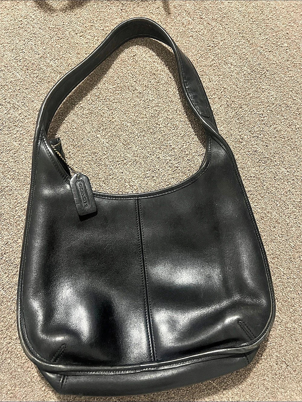 Coach Legacy Demi Hobo Black Leather Shoulder Bag